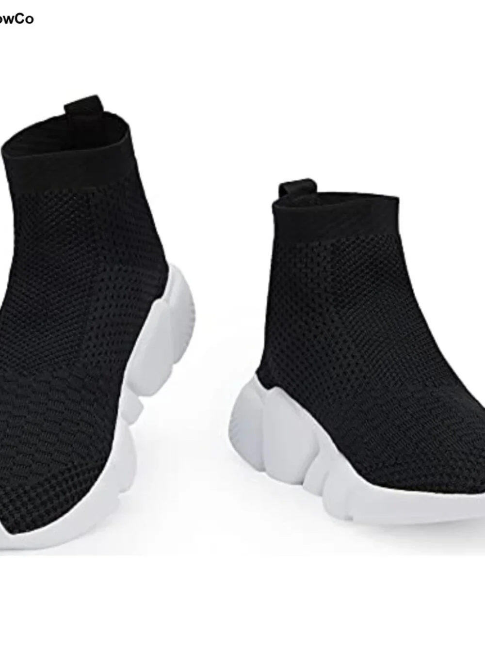 Women's Lightweight High Top Sneakers Breathable Knit Walking Shoes